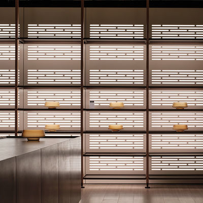 品質  Anodized Aluminium Home Furniture Modular Bookcase Wall System With Led Lights 工場